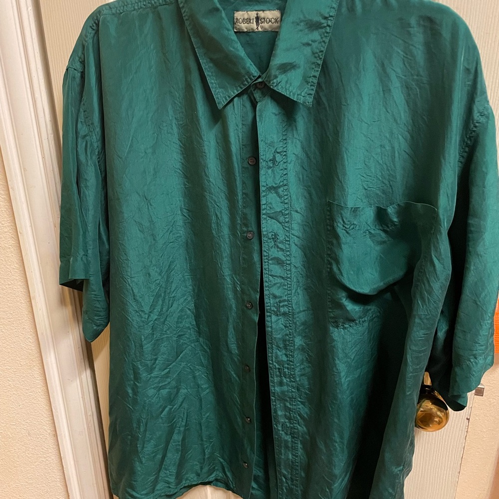 Silk Emerald Green Men's Shirt